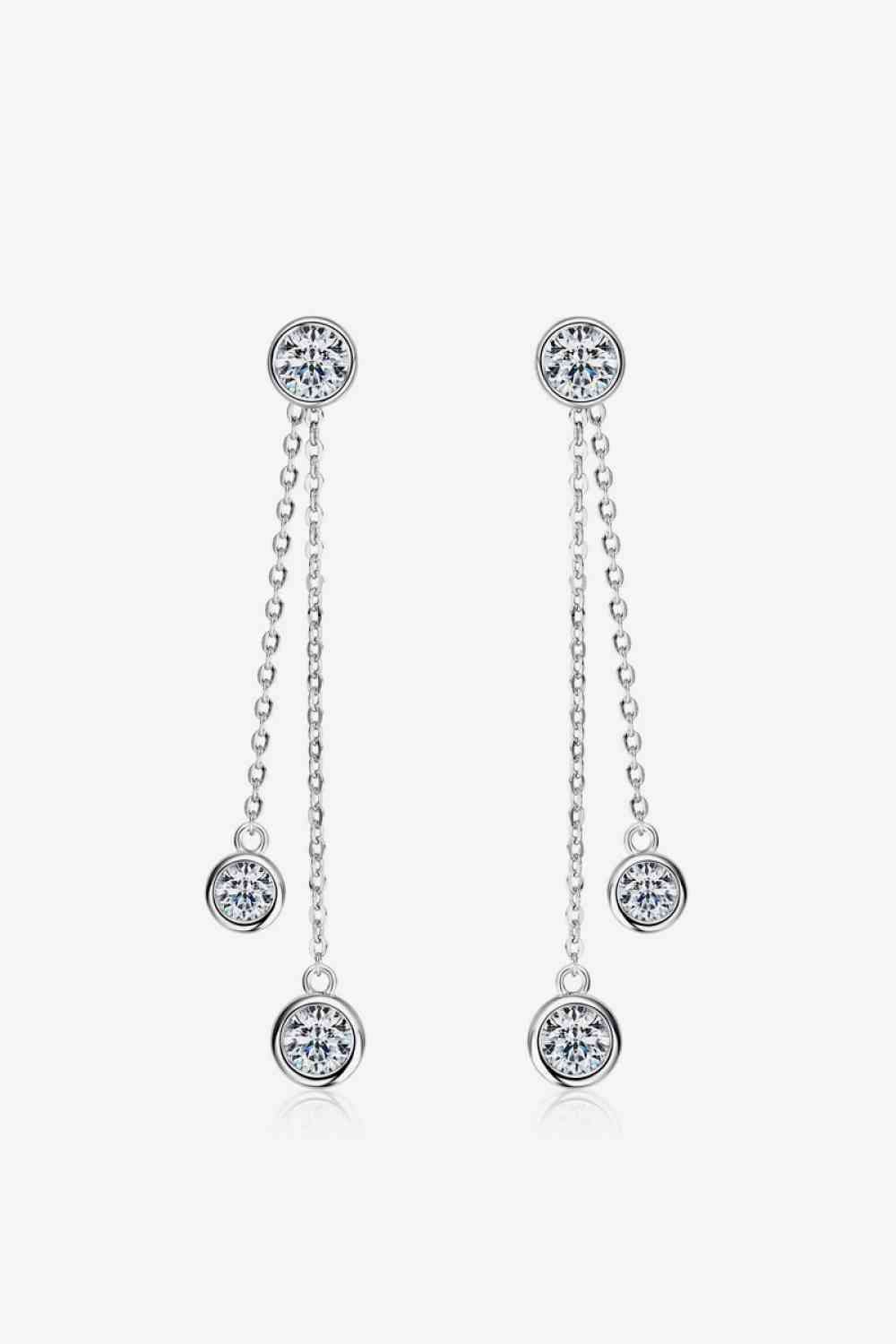 2.6 Carat Moissanite 925 Sterling Silver Earrings