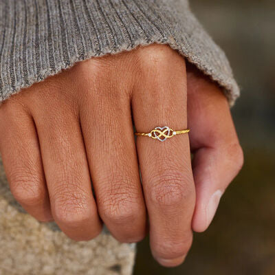 Number 8 Heart 925 Sterling Silver Ring