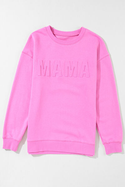 MAMA Round Neck Dropped Shoulder Sweatshirt